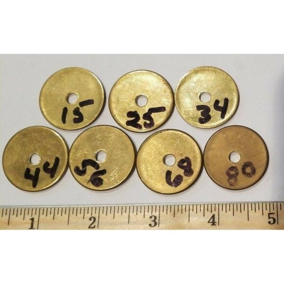 7 Coin Token Templates Blanks Numbered Various Sizes from Hoffman Mint  SC84 - Picture 2 of 3